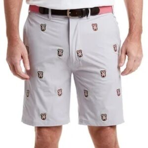 Castaway Light Gray Embroidered Crest Swim Trunks